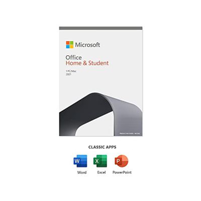 Microsoft Office Home & Student 2021-1 PC/Mac - UK - Box 79G-05388 Noir