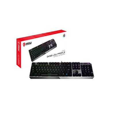 image MSI Vigor GK50 Low Profile Clavier USB QWERTY Anglais américain Noir, Métallique