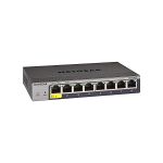 image produit NETGEAR (GS108T) Smart Switch Ethernet Web manageable série Pro 8 Ports RJ45 Gigabit (10/100/1000), switch RJ45 administrable dans le cloud insight en option, Bureau ou mur, silencieux, Garantie à Vie - livrable en France