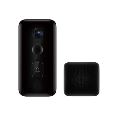image Xiaomi Mi Smart Doorbell 3 Noir, Sonnette connectée avec caméra intégrée, 4 Lampes infras Rouges intégrées de 940mn, interphone Smart Voice, 1080p