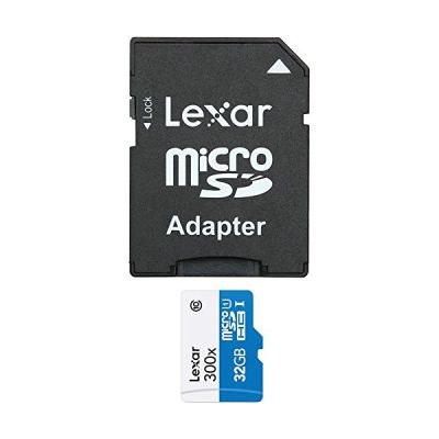 image Lexar LSDMI32GBB1EU300A Carte mémoire Micro SDHC UHS-I 300x (45 Mo/s) avec Adaptateur SD 32 Go