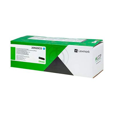 image Lexmark Cartouche cyan 20N20Y0, capacité standard, 1500 pages, retour