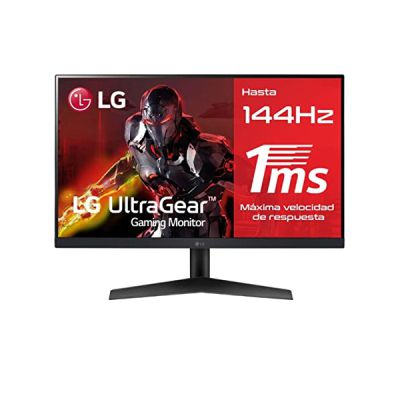 image LG Electronics LG UltraGear™ 24GN60R-B Ecran PC Gaming 24' - dalle IPS résolution FHD (1920x1080), 1ms GtG 144Hz, HDR 10, sRGB 99%, AMD FreeSync Premium, inclinable