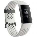 image produit Fitbit - Charge 3 - Bracelet d’activité Forme et Sport : Jusqu’à 7 Jours d’autonomie et Étanche - Aluminium Graphite / Blanc