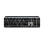 image produit Logitech MX Keys Geavanceerd draadloos verlicht toetsenbord Mac, voelbaar en responsief typen, verlichting, Bluetooth, USB-C, Apple macOS, metalen constructie - Space Grey 920-009558 Aluminium/Noir
