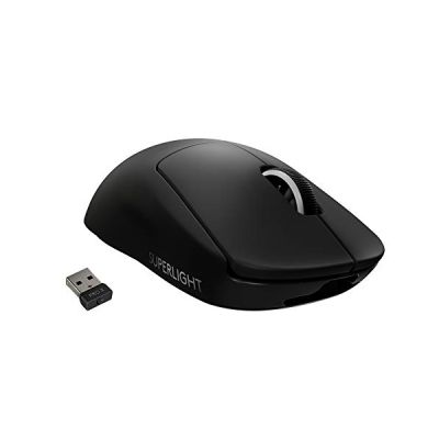 image Logitech G PRO X SUPERLIGHT Souris Gaming sans Fil, Capteur Gaming HERO 25K, 25 600 PPP, Ultra-Léger avec 63g, 5 Boutons Programmables, Batterie Longue Durée, PC/Mac - Noire