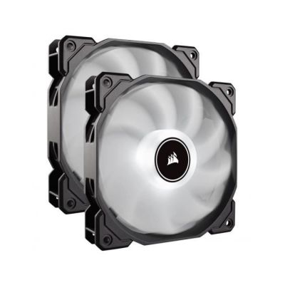 image Corsair AF140, Air Series, 140mm LED Ventilateur Silencieux - Blanc (Pack Double)