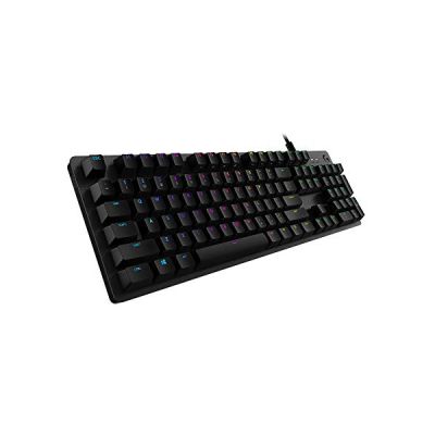 image Logitech G Clavier de Jeu mécanique 512, commutateurs GX-Blue Clicky Switches, éclairage RVB LIGHTSYNC, Boucle USB, boîtier en Aluminium, Touches F programmables, Disposition QWERTY US - Noir