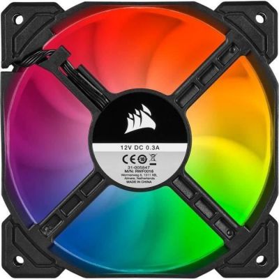 image Corsair iCUE SP120 RGB PRO, 120mm LED RGB, Silencieux, Flux d’air élevé, Ventilateur de Refroidissement (Single pack)