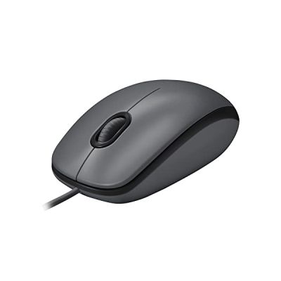 image Logitech M100 Souris USB Filaire, 3 Boutons, 1000 PPP, Suivi Optique, Ambidextre, Compatible avec PC, Mac, Ordinateur Portable - Gris