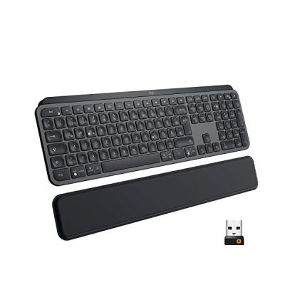 image Logitech MX Keys Plus Wireless Illuminated Tastatur, sans Fil, Noir, avec Handballenauflage