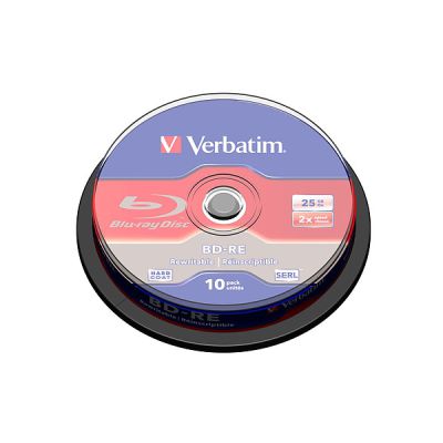 image Verbatim 43694 BD-RE couche unique 2X surface anti rayures 25 Go Spindle de 10