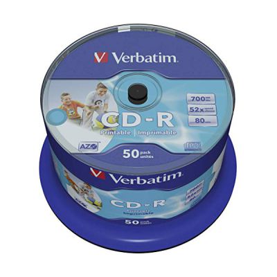 image Verbatim DataLifePlus 50 x CD-R 700 Mo 52x Surface imprimable large Spindle