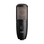 image produit AKG P420 Microphone d'enregistrement polyvalent haute performance à double capsule, qualité studio, grand diaphragme, directivité cardioïde, conception robuste et résistante - Noir