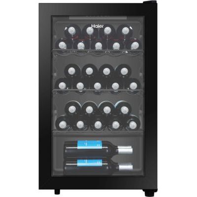 image HAIER HWS31GGE - cave a vin de service Series 3  - pose libre - 31 bouteilles - mono zone - H 83 x L 49,9 cm - Noir