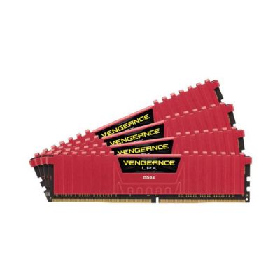 image Corsair Vengeance LPX 16Go (4x4Go) DDR4 2400MHz C14 XMP 2.0 Kit de Mémoire Haute Performance - Rouge