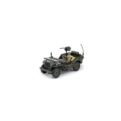 Jeep Willys Cararama 1/43 avec pilote et mitrailleuse