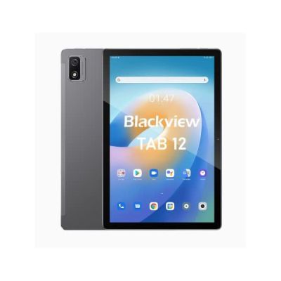 image Blackview Tab 12 - Tablette Tactile Dual Sim 4G - Écran FHD de 10.1" - Mémoire Interne 64 Go Extensible à 1 to - Caméra Arrière 13MP, Frontale 8MP - WiFi, Bluetooth - Batterie 6580mAh - Gris