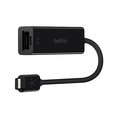 image Belkin - Adaptateur USB C vers Ethernet femelle - Noir (compatible avec le nouvel iPad Pro)