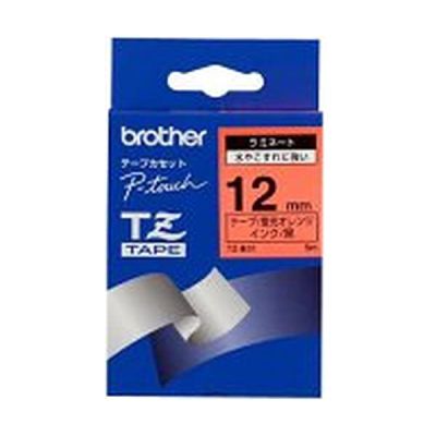 image Brother TZ-B31 Ruban Laminé 12 mm Noir/Orange (Fluorescent)