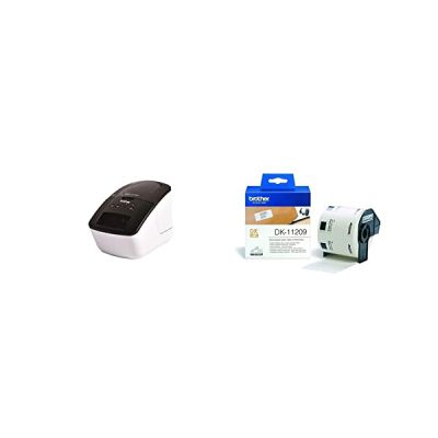 image Brother Pack Etiqueteuse P-Touch QL700 / Inclu 1 Ruban DK 11201 supplémentaire de 29 x 90 mm ou 400 étiquettes