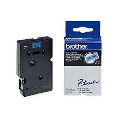 image Brother TC-591 ruban d'étiquette Noir sur bleu