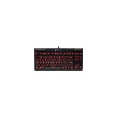 image Corsair K63 Clavier Mécanique Gaming (Cherry MX Red, Rétro-Éclairage Rouge, AZERTY) Noir