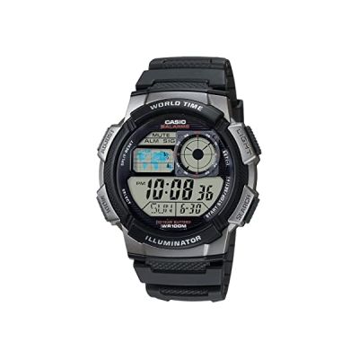 Casio - AE-1000W-1B - Sports - Montre Homme - Quartz Digital - Cadran LCD - Bracelet Résine Noir