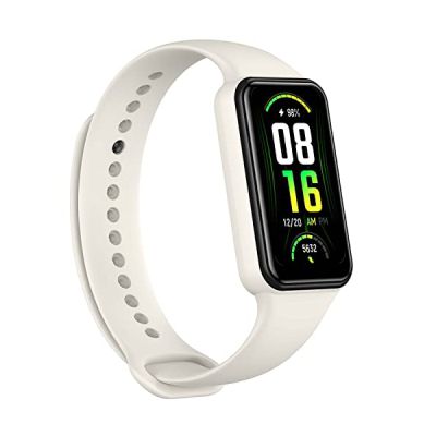 image Amazfit Band 7 Montre Connectée, 1.47" AMOLED, 120 Modes Sportifs Fitness Tracker, Autonomie de 18 Jours, SpO2/Suivi de Fréquence Cardiaque/Sommeil, Bracelet Connecté Sport Version Française Beige