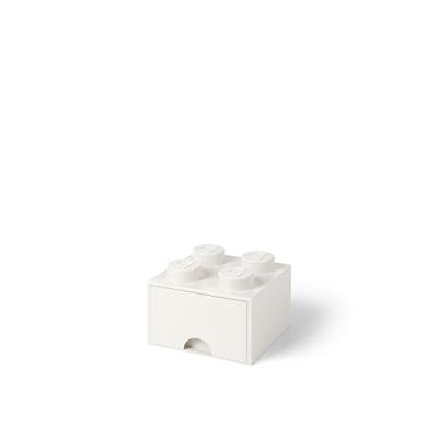 image Room Copenhagen 40051735 brique LEGO 4 boutons, 1 tiroir, boîte de rangement empilable, 4.7 l, blanc, Plastique, 4 plots