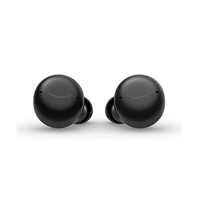 image Echo Buds (2e génération) | Écouteurs Bluetooth sans fil avec Alexa, anti-bruit, microphone intégré, IPX4 résistance à l'eau| Noir