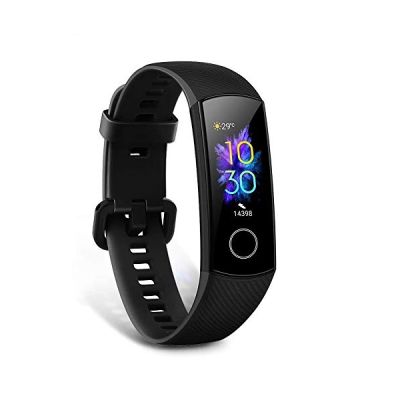 image HONOR Band 5 Montre Connectée Bracelet Connecté SpO2 Blood Oxygen Podometre Cardio Montre Intelligente 5ATM Résistance à l'eau Smart Watch Android iOS Smartband, Noir