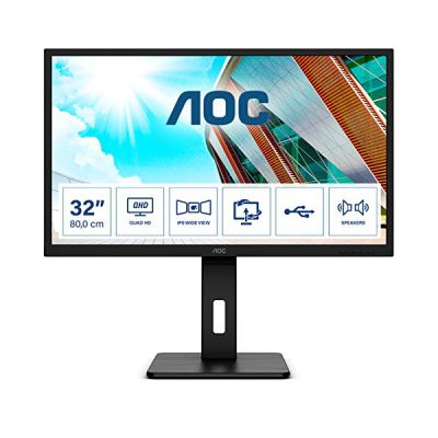 image AOC P2 Q32P2 écran Plat de PC 80 cm (31.5") 2560 x 1440 Pixels 2K Ultra HD LED Noir