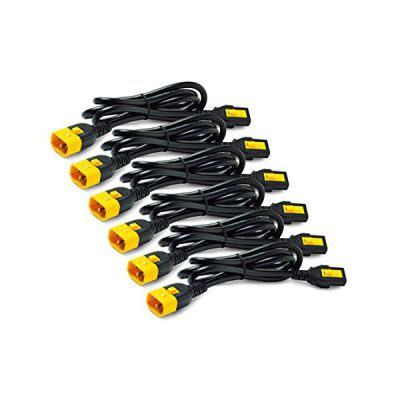 image APC BY SCHNEIDER ELECTRIC Kit de câbles d'alimentation - AP8704S-WW - Cordons d'alimentation (6 unités, verrouillage, C13 à C14, 1,2 m)
