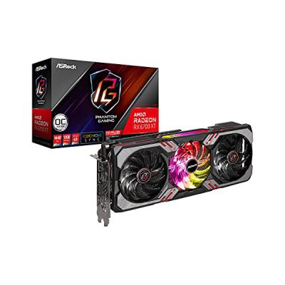 image ASRock Phantom Gaming RX 6700 XT 12GB OC AMD Radeon RX 6700 XT 12 Go GDDR6 Carte Graphique Noir