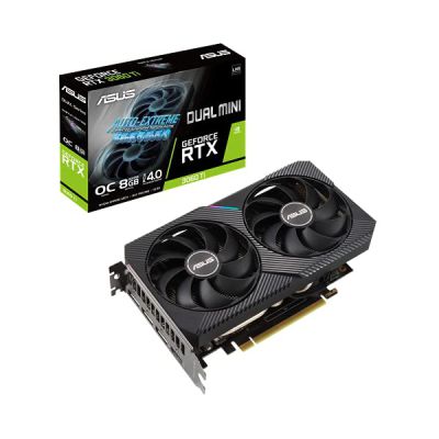 image ASUS TUF GAMING NVIDIA GeForce RTX 3060 Ti V2 OC Edition – Carte Graphique Gaming (PCIe 4.0, 8GB GDDR6, LHR, HDMI 2.1, DisplayPort 1.4a, ventilateurs axiaux, robustesse militaire, GPU Tweak II)