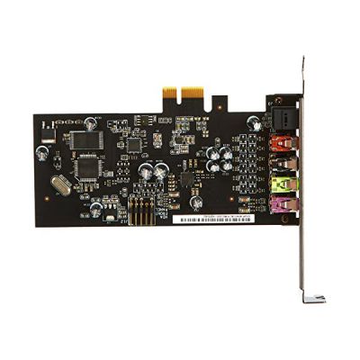 image ASUS Xonar SE Interne 5.1 canaux PCI-E - Cartes Sons (5.1 canaux, 24 bit, 116 DB, 110 DB, 24 bits/192 kHz, 0,00251%) & Amazon Basics Câble Optique Audio numérique TOSLINK 3 m