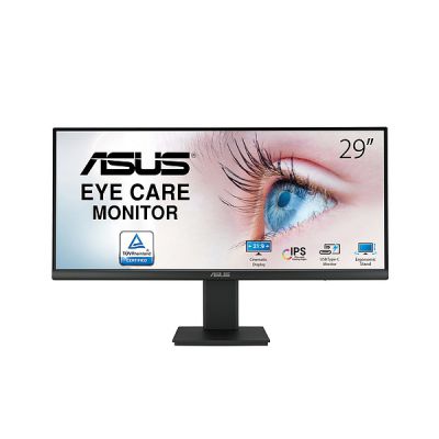 image ASUS VP299CL - Ecran PC 29" 21:9 - Dalle IPS - 1ms - 75Hz - 2560x1080 - 350cd/m² - Display Port, HDMI & 1x USB-C - AMD FreeSync - Fixation VESA - Haut-parleurs - Ajustement hauteur - HDR 10