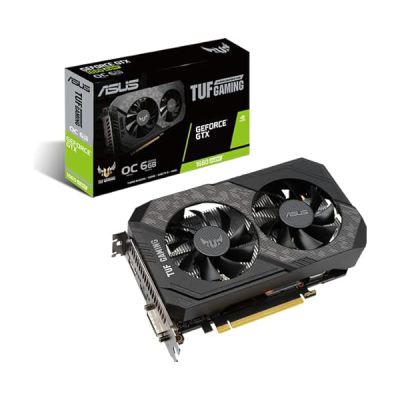 image ASUS TUF GAMING NVIDIA GeForce GTX 1660 SUPER OC Edition – Carte graphique gaming(6GB GDDR6, PCIe 3.0, HDMI, DisplayPort, DVI-D, FHD Gaming, IP5X)