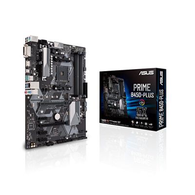 image ASUS PRIME B450-PLUS Carte-mère ATX Socket AM4 AMD B450 USB 3.1 Gen 1, USB 3.1 Gen 2, USB-C Gen1 Gigabit LAN carte graphique…