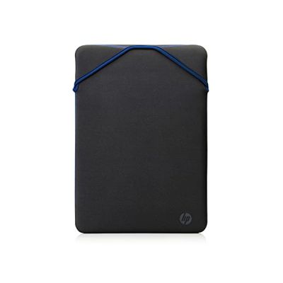 image HP - PC Protection réversible pour Ordinateur Portable jusqu'à 15,6 cm, Design réversible, Noir/Bleu 2F1X7AA