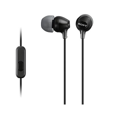 image Sony MDR-EX15APB Ecouteurs Intra-auriculaires avec Microphone - Noir