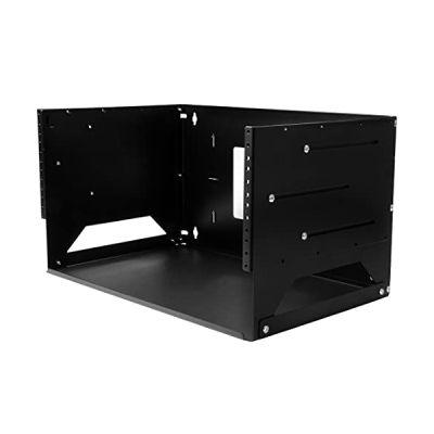 image StarTech.com Rack Réseau Mural 4U à 2 Montants avec Étagère Intégrée, Rack de Données Mural avec Profondeur Ajustable pour Équipement AV/Ordinateur/IT, Petit Rack de Serveur Mural - TAA (WALLSHELF4U)