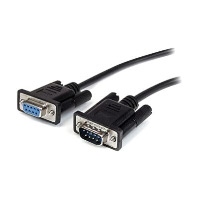 image StarTech.com Câble Série Noir Droit à Travers DB9 RS232 de 3m - Câble d'Extension Série DB9 RS232 - Câble Mâle à Femelle (MXT1003MBK)