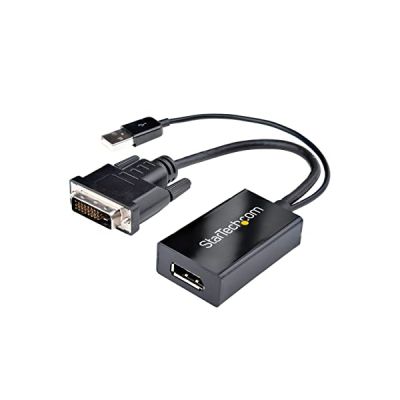 image StarTech.com Adaptateur DVI vers DisplayPort - Alimentation USB - 1920 x 1200 - Convertisseur DVI vers DisplayPort - Adaptateur Vidéo - DVI-D vers DP (DVI2DP2)