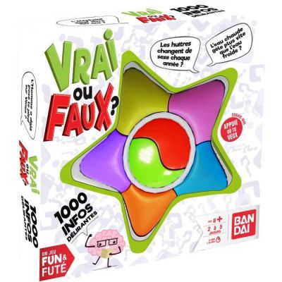 image Bandai Funs & futés-Vrai ou Faux société-Jeu d'ambiance interactif pour la Famille et Les Amis, ZZ06212