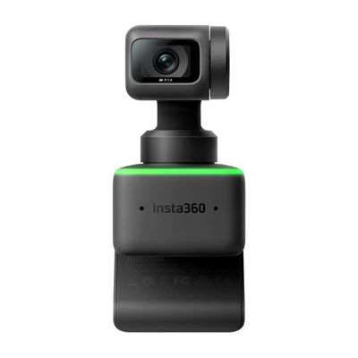 image Insta360 Webcam 4K alimentée par l'IA avec Double Microphone, contrôle gestuel, HDR, Suivi IA, Mode Deskview et Streamer - Protection de confidentialité intégrée Noir