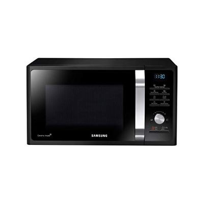 image SAMSUNG - MG28F303TAK/EC Micro-ondes avec Grill, 900 W/1500 W, 28 litres, 6 niveaux de puissance, intérieur en céramique, noir
