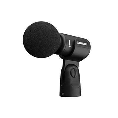 image Shure Mv88 + Microphone USB Stéréo - Microphone du Condenseur pour Les Voix et Les Instruments en Streaming et Enregistrement, Mac & Windows Compatible - Black