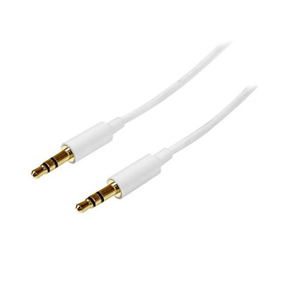 image StarTech.com Câble audio stéréo Mini-Jack 3,5 mm slim de 2 m - Blanc (MU2MMMSWH)